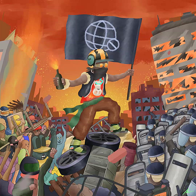 "Koa City" (music video extract) animation art branding character color pencil cover curfew design draw dream hiphop illustration motion motion graphics music music video scene water ink