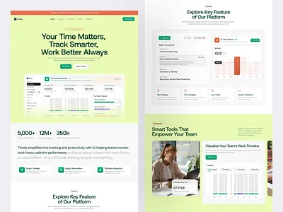 Ticksy - Team Management Saas website b2b crm homepage landing page project management saas saas website startup team management to do list uiux web design website website rebuild website redesign website revamping