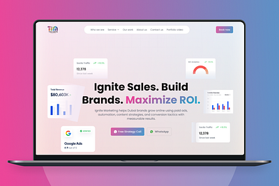 Marketing Agency Website Design animation branding design design system figma graphic design typography ui ux website