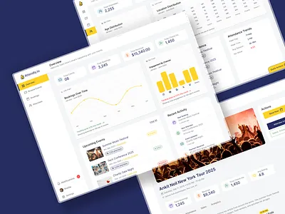 Attendly — Event Booking & Management Dashboard admin panel booking booking website dashboard event booking event management modern dashboard web dashboard