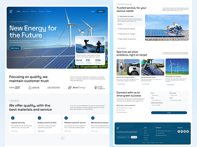 Solar panels landing page cleanenergy energy landing page greenenergy landingpage minimaldesign renewableenergy solar energy solar panel website design solarenergy sustainable energy landing page sustainabledesign uidesign uxdesign webdesign windenergy