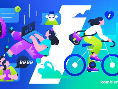 Slash 2d art illustration design artists bicycle business composition evil girl graphic design hell illustration