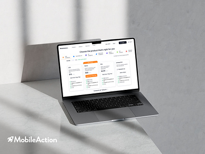 Saas-Mobileaction components design ui ux