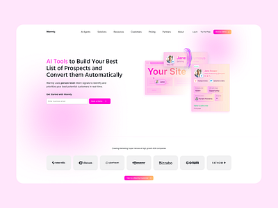 AI Lead Generation Website ai ai landing page ai lead ai lead generation ai tools b2b landing page lead lead generation lead generation website product product design web design webdesign website