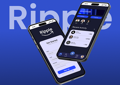 Ripple - Banking App app branding graphic design logo typography ui