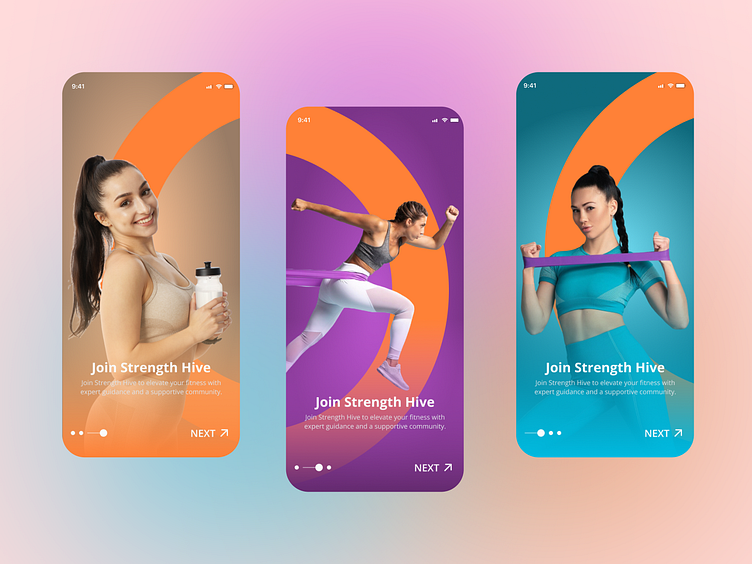 Gym & Fitness App Onboarding Splash Screen UI Design by IdeatedLab ...