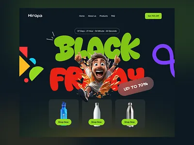 Black Friday Landing Page app black friday black friday offer branding design graphic design illustration logo minimal poromotional offer design promotional offer thanksgiving ui uiux design ux vector