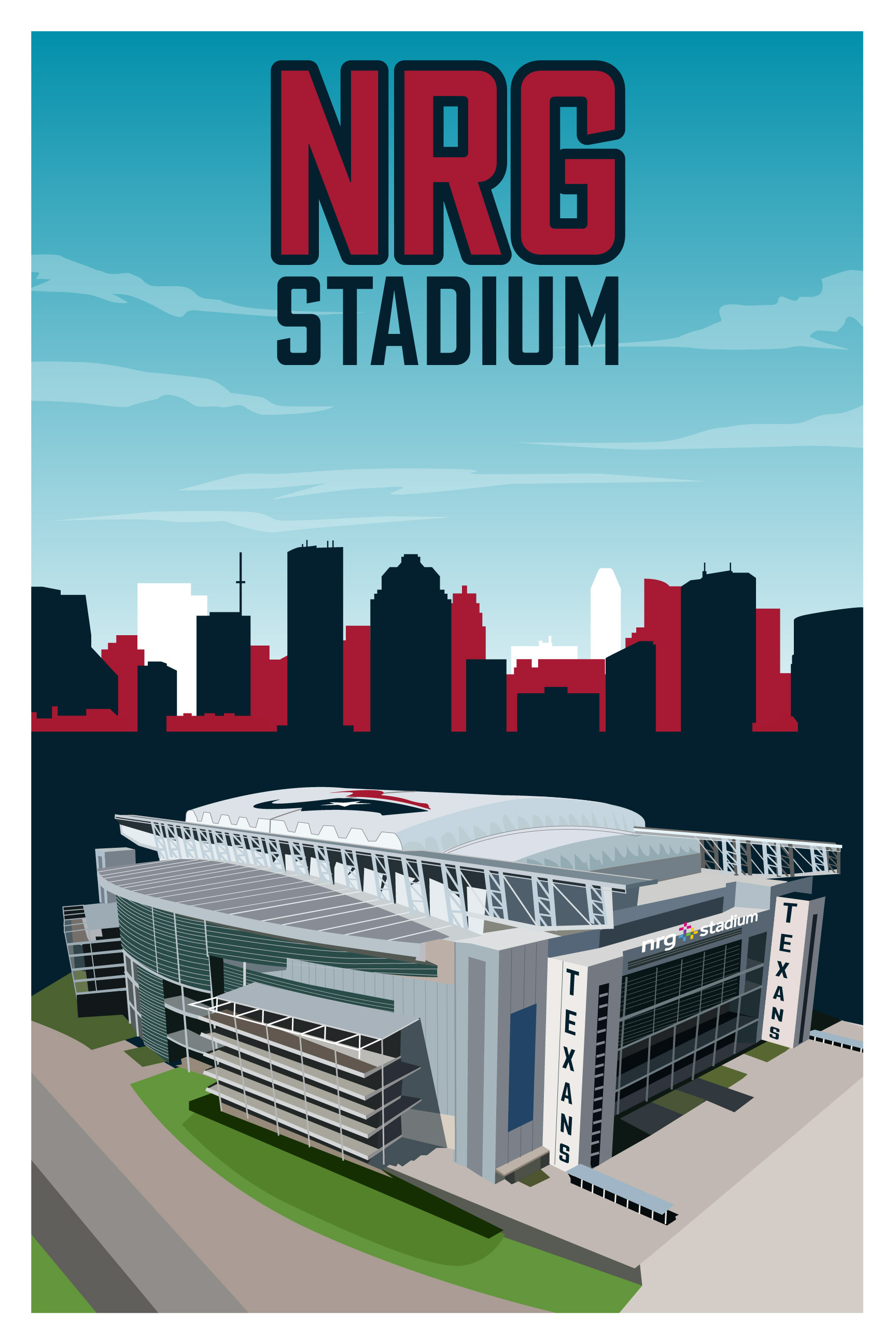 USA Rugby Stadiums Vector Poster illustration rugby stadium poster stadium vector art usa rugby usa rugby stadium vector poster wall art poster