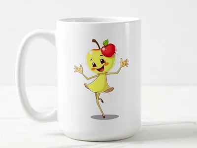 Cheerful Dancing Apple Cartoon Character adorable fruit cartoon apple cartoon sticker apple clipart for kids cute apple cartoon dancing apple graphic dancing fruit character fruit mascot clipart fun fruit artwork happy fruit illustration kawaii apple art kids fruit character playful apple design smiling apple mascot