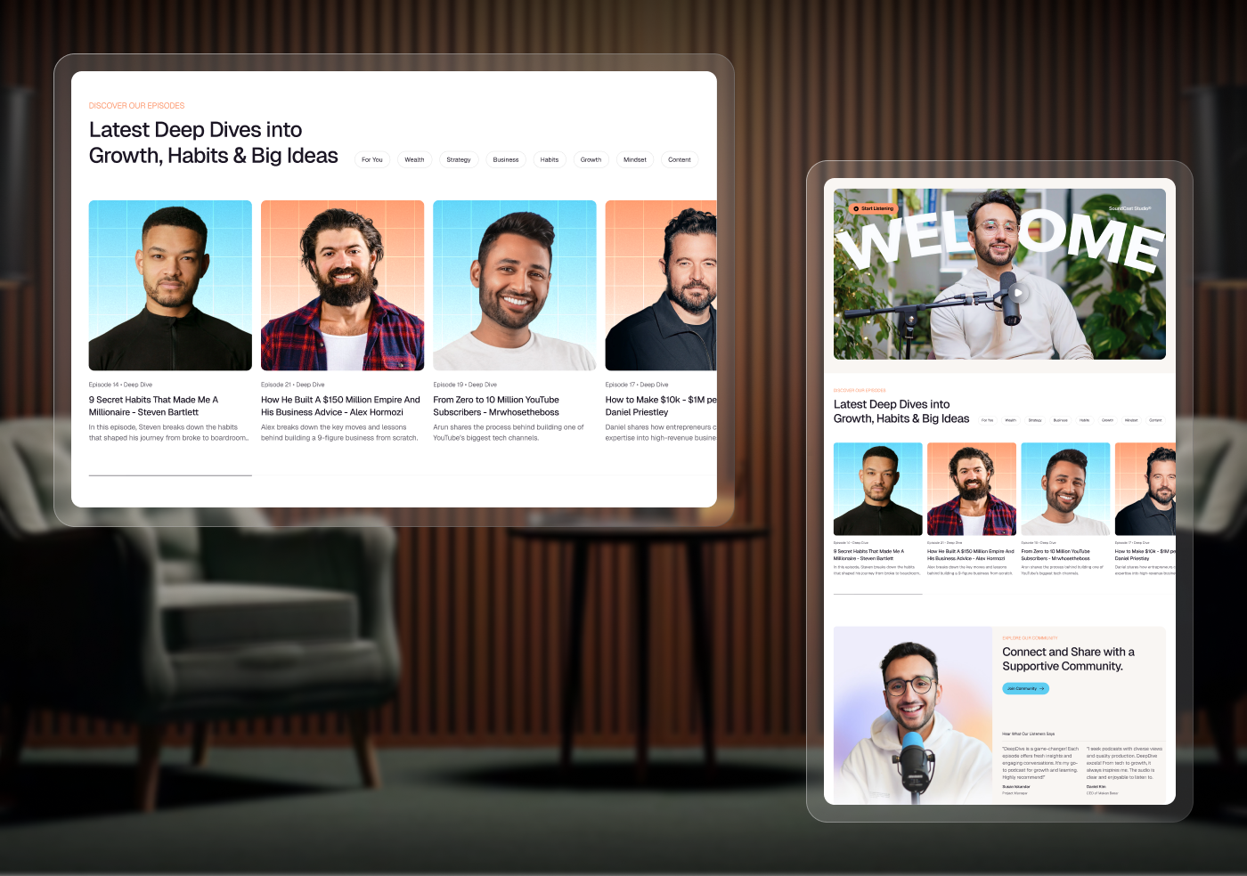 Example of Modern Website Landing Page UI/UX Design