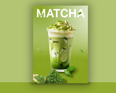 Fresh Matcha Drink Poster Design adobephotoshop branding cafedesign design drinkposter freshvibes graphic graphic design greencolor matcha modernposter photoshop poster posterdesign printdesign teadesign vector visualdesign
