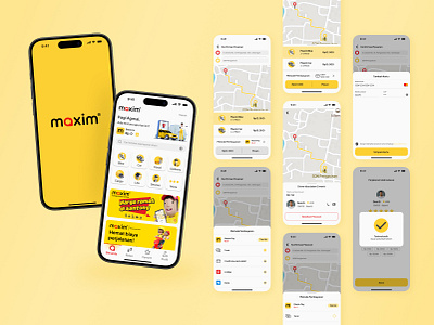 Maxim App Redesign app design maxim mobile app ride app ui design uix design ux design