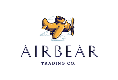 Air Bear Branding Illustration air bear branding brandmark cartoon character design classic etching graphic design identity design illustration logo logo design logos packaging design plane scratchboard sky travel vintage