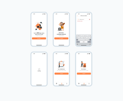 Empty & Error Screens empty error ui eventbooking figma rent app ui user interface