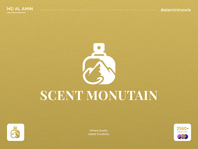 Modern Scent Logo for Fragrance Brand perfume packaging logo