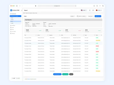 CRM | CRM Admin Report view to export admin admin dashboard app design app landing page clients management system crm crm admin crm admin dashboard crm system export report report report list report management report pdf reporting reports ui ui designer uiux