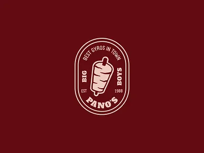 Pano's / Big Boys / Logo design brand mark branding burger fast food logo fun geometric graphic design gyros horeca illustration kebab logo logotype meal meat restaurant