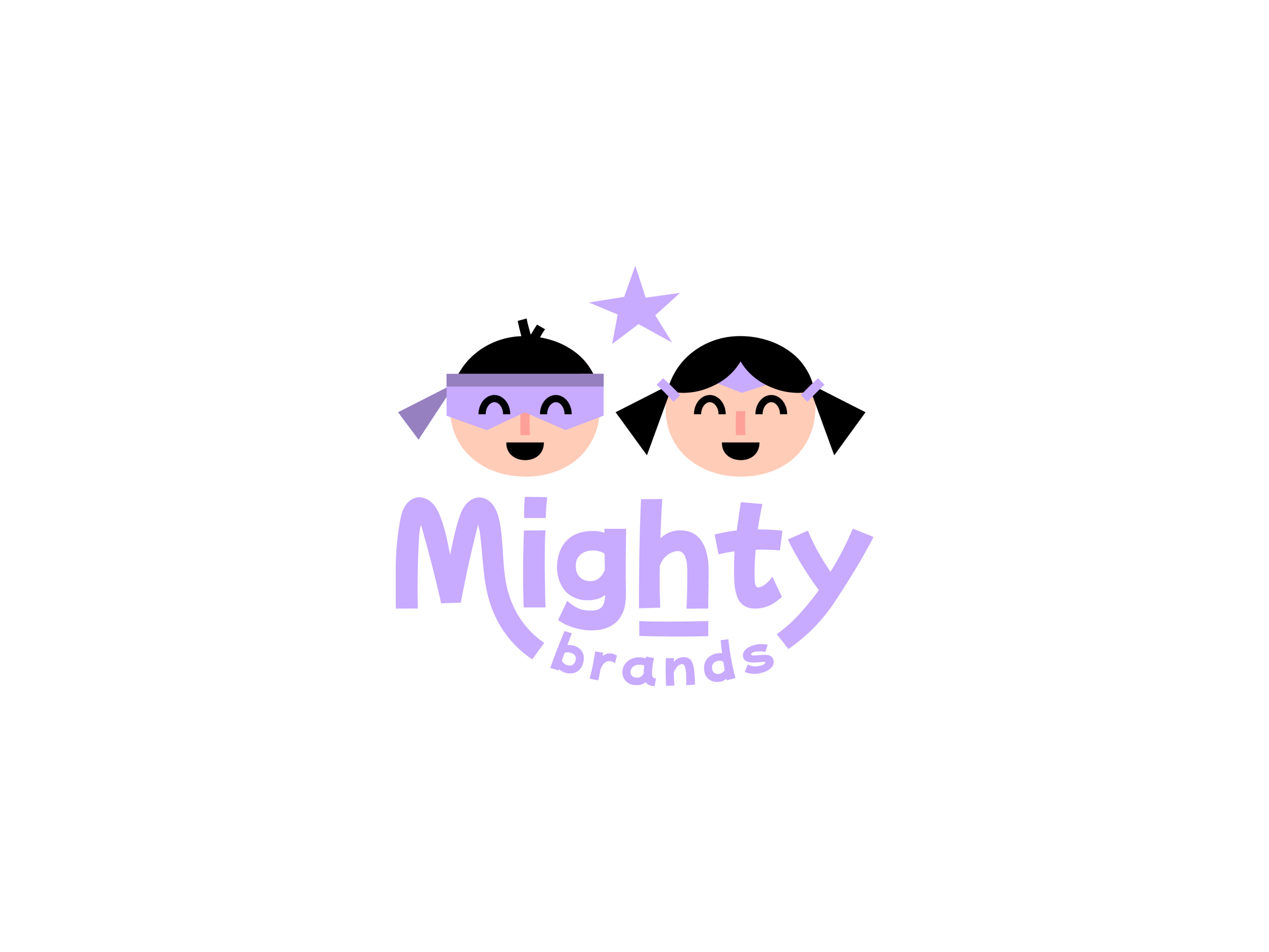 Mighty Brands / Logo design brand mark branding children family brand fun geometric graphic design icon identity illustration kid kids kids brand kids icon logo logotype nutrition brand playful logo supplement branding