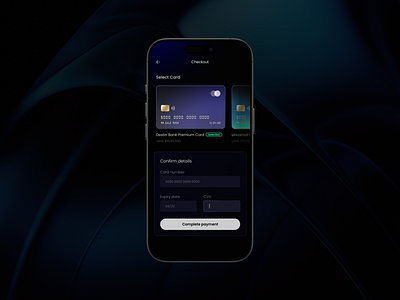 Credit card Checkout ai app checkout credit card dark glass gradient graphic design ios design ui