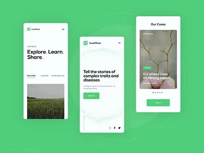 Website UX/UI & WordPress Development — KnetMiner animation branding celerart graphic design logo product website