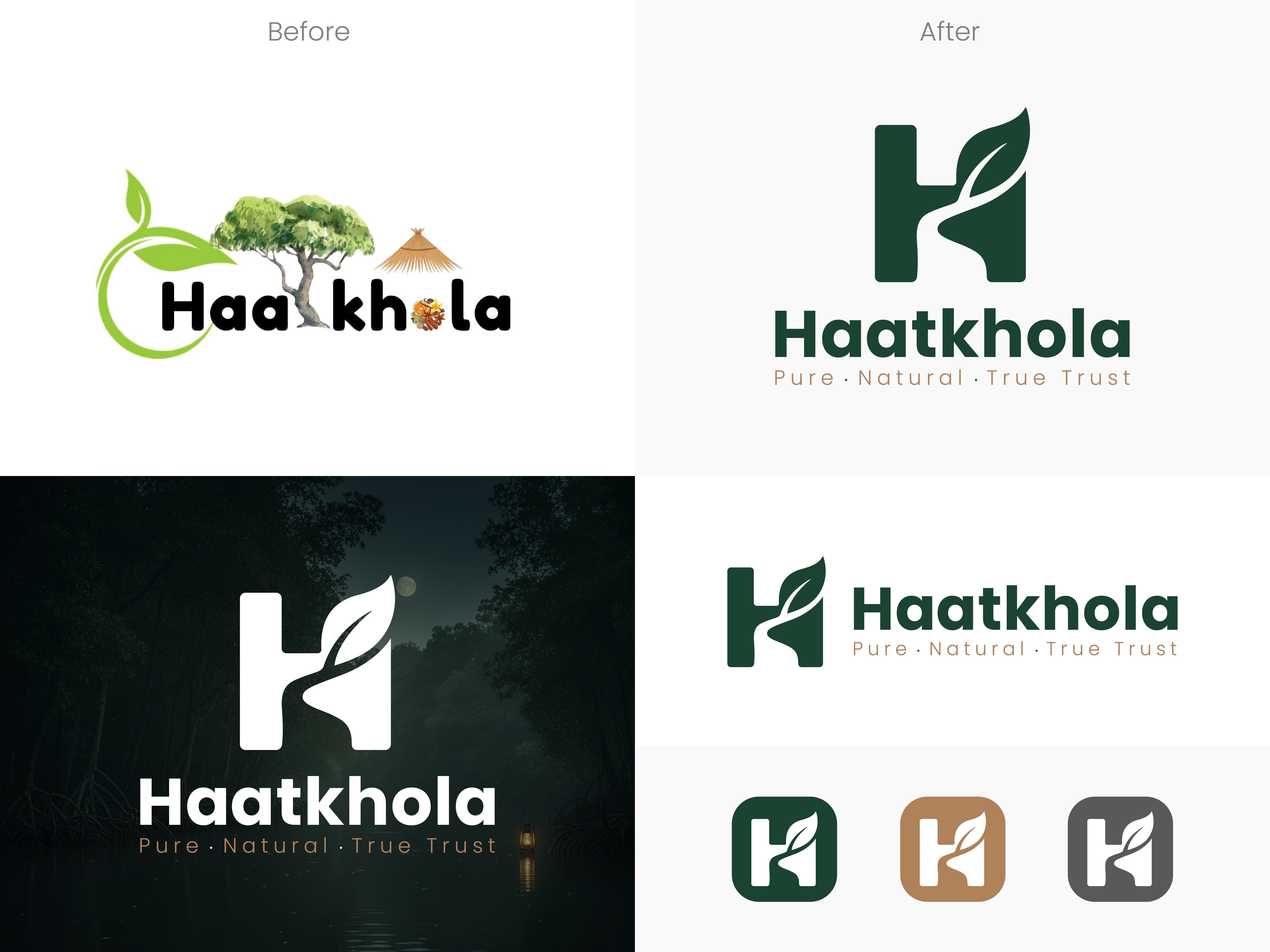 🛍️ Haatkhola Logo Redesign — Logo Redesign Playoff branding design dribbbleplayoff flatdesign freshbooks graphic design logo logo design logo inspiration logo redesign logoredesign minimallogo shopping logo smallbusiness ui ux
