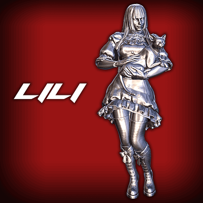 Lili from Tekken 8 3d 3d art 3d model 3d printing 3d sculpting blender design warhammer