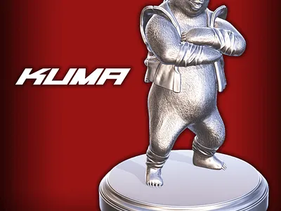 Kuma from Tekken 8 3d 3d art 3d model 3d printing 3d sculpting blender design warhammer