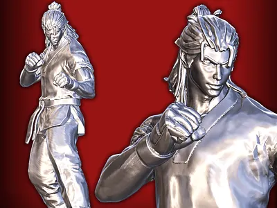 Hwoarang from Tekken 8 3d 3d art 3d model 3d printing 3d sculpting blender design warhammer