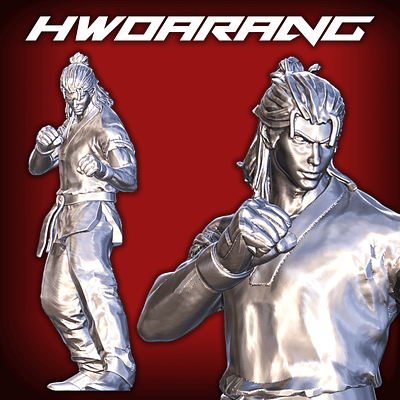 Hwoarang from Tekken 8 3d 3d art 3d model 3d printing 3d sculpting blender design warhammer