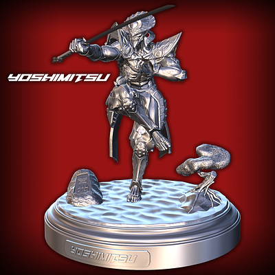 Yoshimitsu from Tekken 8 3d 3d art 3d model 3d printing 3d sculpting blender design warhammer