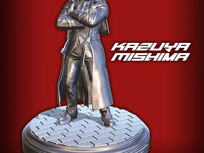 Kazuya Mishima from Tekken 8 3d 3d art 3d model 3d printing 3d sculpting blender design warhammer