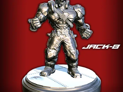 Jack-8 from Tekken 8 3d 3d art 3d model 3d printing 3d sculpting blender design warhammer