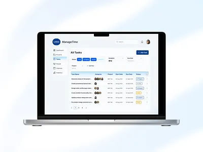 Task Management Dashboard — Filtering Panel clean design dashboard figma task management ui design ux design