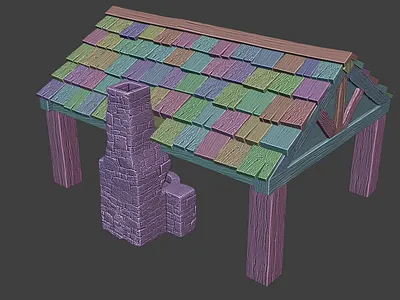 Blacksmiths house and forge 3d 3d art 3d model 3d printing 3d sculpting blender design warhammer