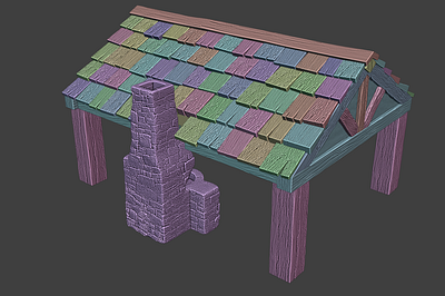 Blacksmiths house and forge 3d 3d art 3d model 3d printing 3d sculpting blender design warhammer