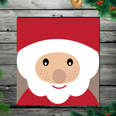 Cute santa claus :) card graphic graphic design greeting card illustration minimal santa clause wall winter x mas xmas