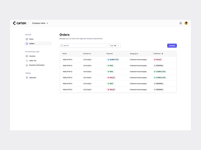 Orders clean ui component design system desktop illustration product product design product shots product ui saas table table dashboard table design uidesign