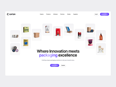 Carton landing page branding desktop hero design hero section landing landing design landing page marketing design marketing website product saas ui design uidesign website