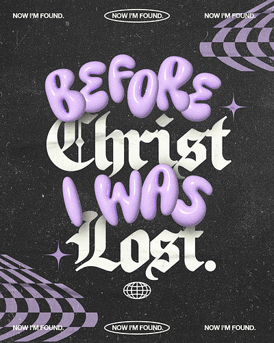 Before Christ I was Lost. Now I am Found. | Christian Poster christian