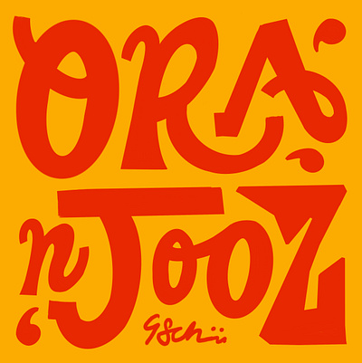 Fresh OJ branding design illustration lettering logo procreate typography