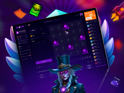 Casino Web App UI | Mines Game Dashboard casino casino game design casino web ui dark theme dashboard gambling gambling dashboard gambling dashboard design game dashboard game design gaming igaming ui design mines game ui modern dashboard ui online casino product design rewards dashboard slots casino ui