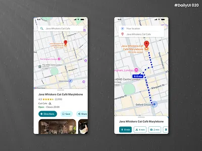Daily UI #020 - Location Tracker branding cats daily daily 100 challenge daily ui daily ui 020 dailyui design distance graphic design illustration location logo london map place progress tracker ui ux