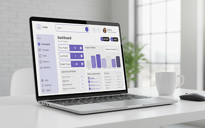 Scelob Project Management branding dashboard figma mock up ui ui ux