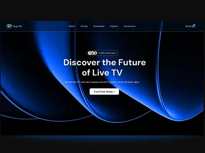 Hero Section UI Design - Saas - Dark Blue 3d blue dark graphic design hero saas ui ux webdesign