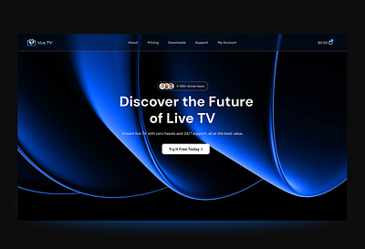 Hero Section UI Design - Saas - Dark Blue 3d blue dark graphic design hero saas ui ux webdesign