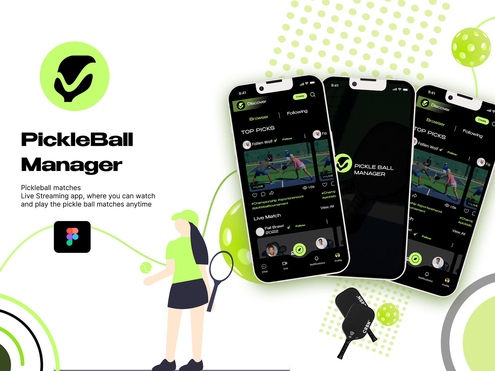 Live Streaming App PickleBall Manager by Digixvalley LLC on Dribbble