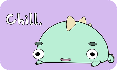 Chill Dino graphic design illustration