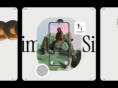 Music Nothing OS ai android data interface ios minimal os profile slide sound video