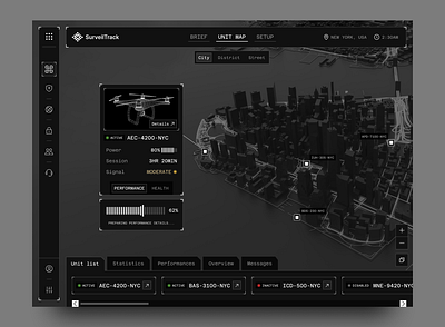 Cyberpunk Military UI app design black cyberpunk dark mode dashboard drone military minimal product