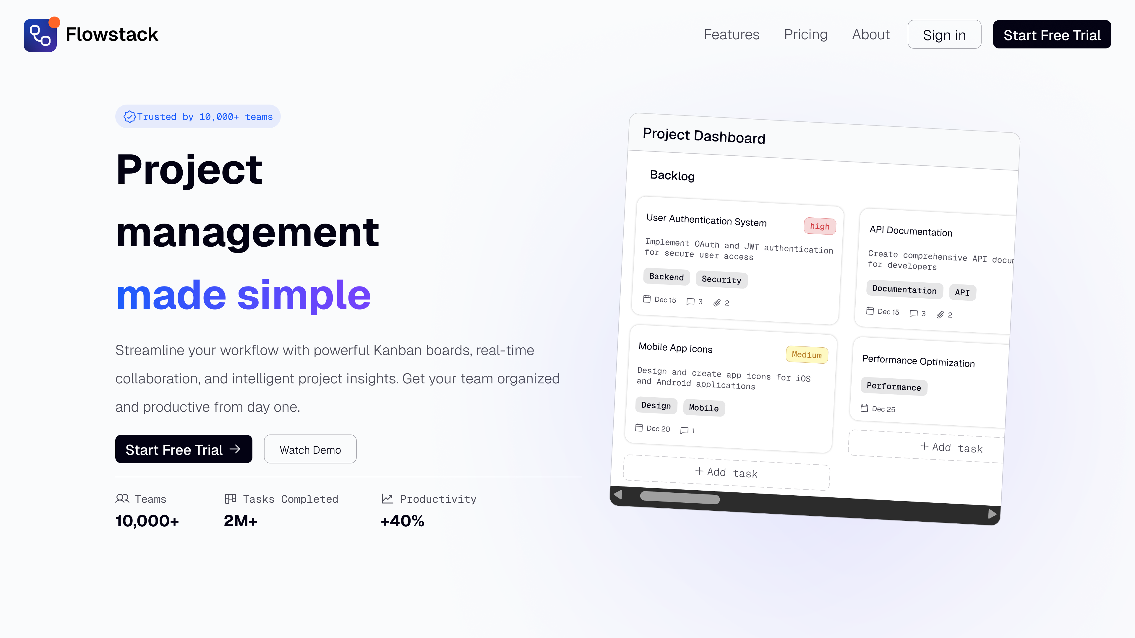Example of Startup Ready Hero Sections